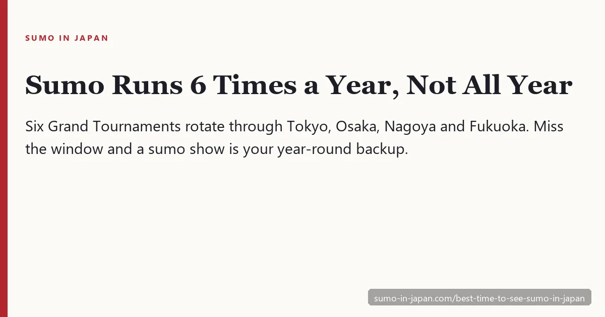 2026 Grand Sumo Tournament calendar — Tokyo, Osaka, Nagoya and Fukuoka